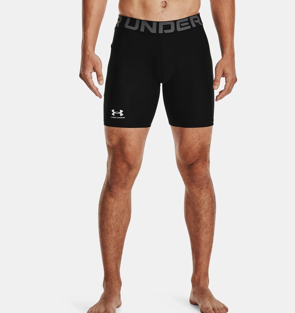 NWT Under Armour HeatGear Men's 6" Compression Shorts in Black size Small